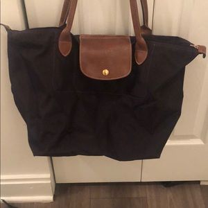 Large Le Pliage Nylon Tote - Bilberry